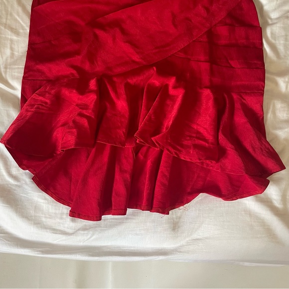 LULUS HERE COMES THE SUN RED HIGH LOW COCKTAIL DRESS - Picture 4 of 4